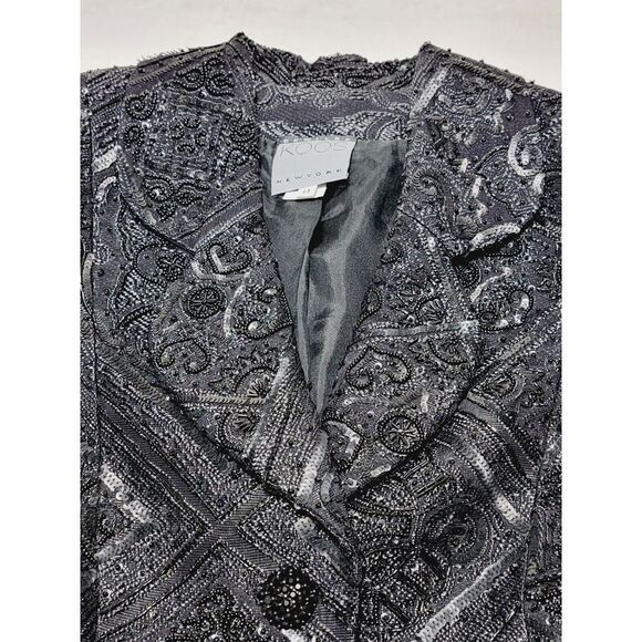 Vintage DeWilde Koos New York Sequin & Seed Bead Jacket Women's Size 14 - Picture 3 of 12